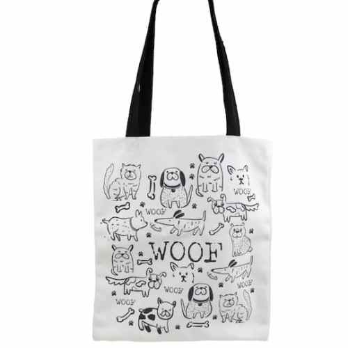 16 x 10 Woof Tote Bag By Horizon Group Usa in White | Michaels