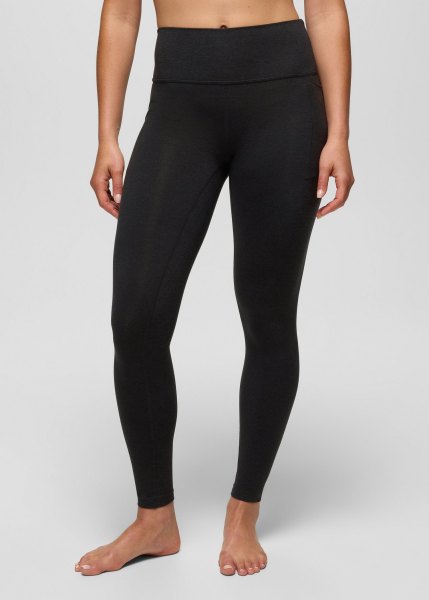 Womens prAna Heavana Pocket Legging Black Heather