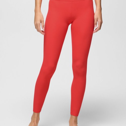 Womens prAna Luxara Rib 7/8 Legging Rose Fire