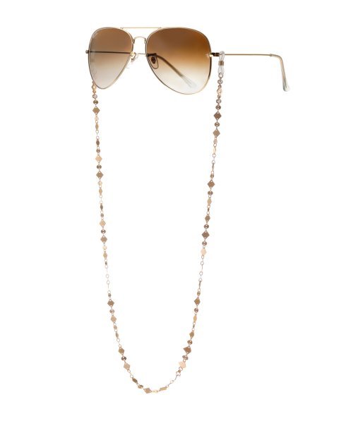 Ettika Womens 18k Gold Plated Real Aces Glasses Chain - Gold-Plated
