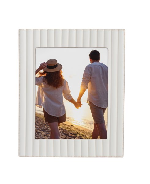 Lenox French Perle Scallop Frame, 8 x 10 - White and Off White