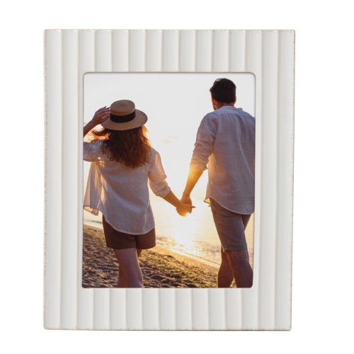 Lenox French Perle Scallop Frame, 8 x 10 – White and Off White