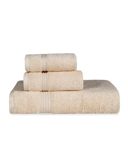 Superior Solid Quick Drying Egyptian Cotton 6 Piece Bath Towel Set - Ivory