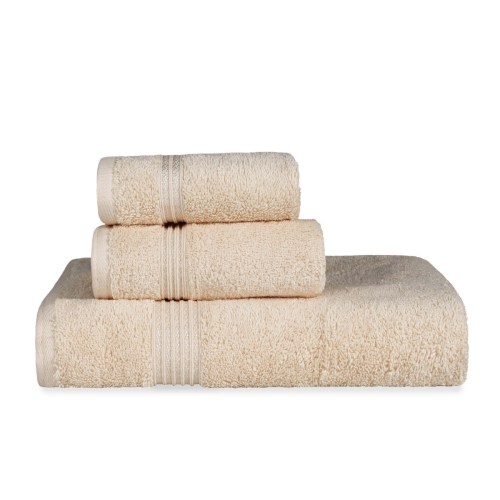 Superior Solid Quick Drying Egyptian Cotton 6 Piece Bath Towel Set – Ivory
