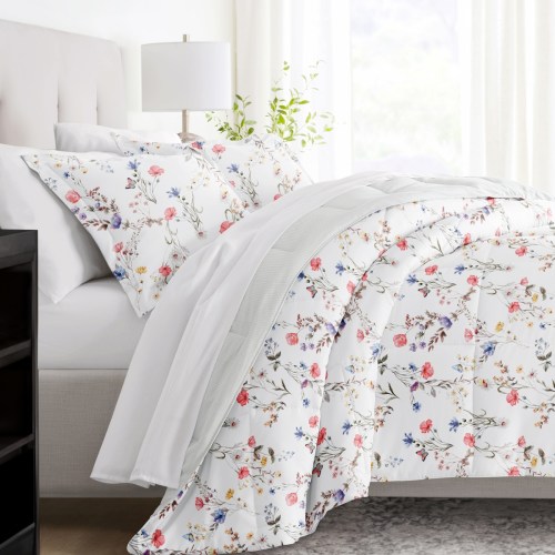 ienjoy Home Shibori Reversible 3-Pc. Lightweight Quilt Set, Full/Queen – Navy