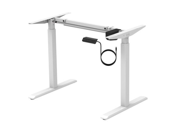 Monoprice Motor Height Adjustable Desk Frame, White