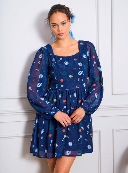 Coraline Icons Chiffon Dress &mdash; BoxLunch Exclusive