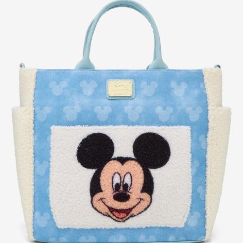 Loungefly Disney Mickey Mouse Sherpa Convertible Tote Bag BoxLunch Exclusive