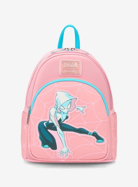 Loungefly Marvel Spider-Gwen Pink Web Mini Backpack - BoxLunch Exclusive