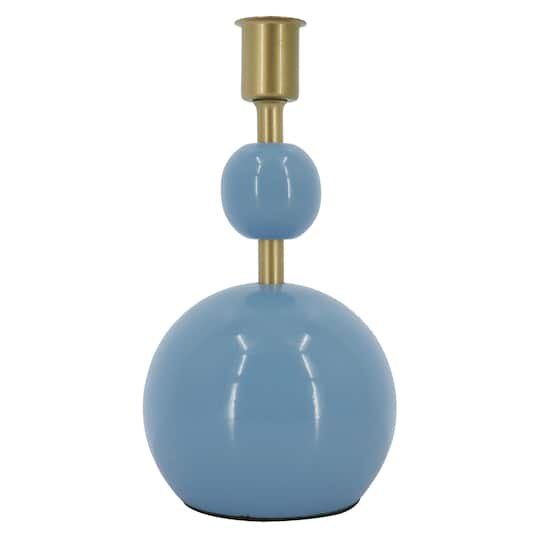 Jonathan Adler x Michaels 7.5 Light Blue & Gold Tabletop Taper Candle Holder