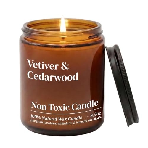 Hand Poured Non Toxic Candles – Vetiver & Cedarwood Fall Candles