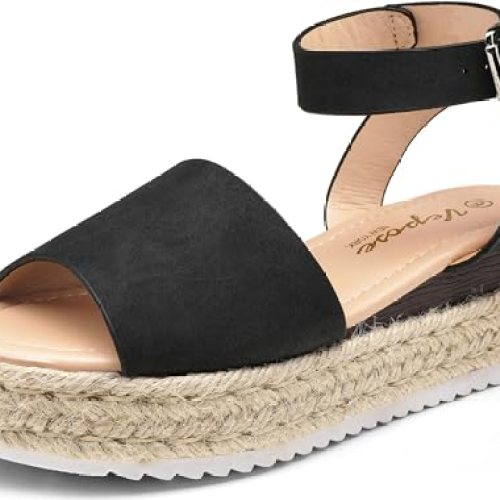 Platform Wedge Sandals Open Toe 2.3 Inch Espadrilles