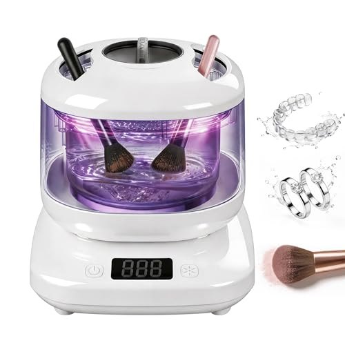 Ultrasonic Makeup Brush Cleaner Window Digital Timer