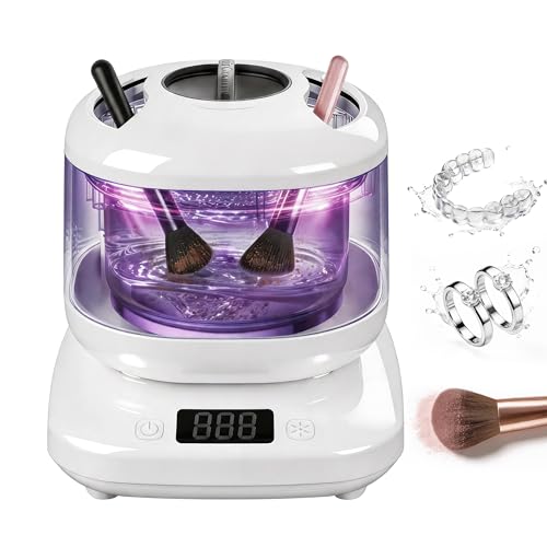 Ultrasonic Makeup Brush Cleaner Window Digital Timer