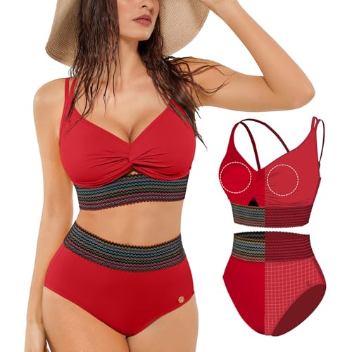 Tummy Control Swimsuits. High Waisted Bikini Sets Shapewear