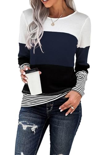 Trendy Cute Blouses Colorblock