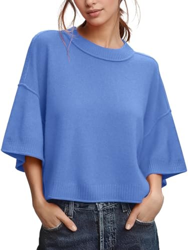 Oversized Sweaters Summer Short Sleeve Casual Cropped