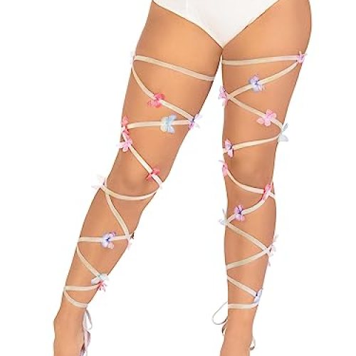 Iridescent Glitter Butterfly Leg Wraps