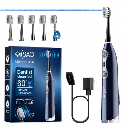 Electric Toothbrush with Water Flosser for Adults