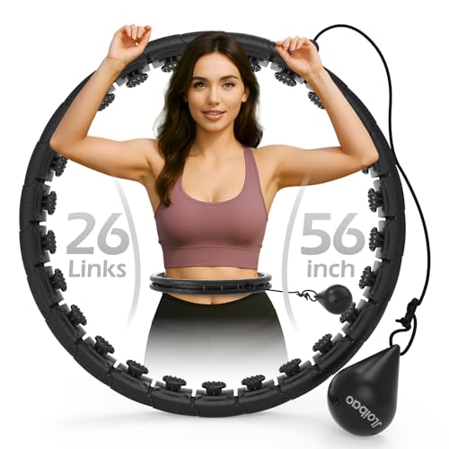 Weighted Hula Circle with 26/32 Links (56-66 Inch) for Adults Weight Loss
