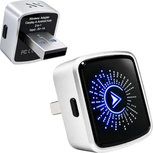 2-in-1 Wireless CarPlay Android Auto Adapter for Factory Wired Carplay Cars