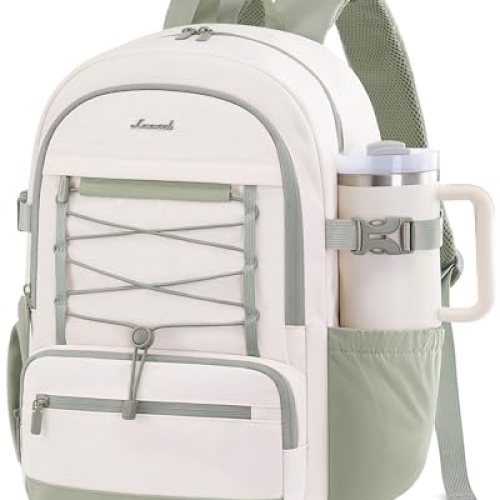 Large Capacity  Bookbag with Water Bottle Holder