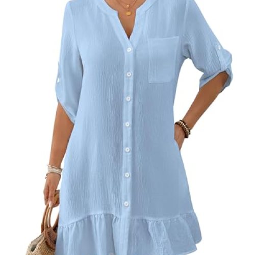 Swimsuit Coverup Button Down. Several colors