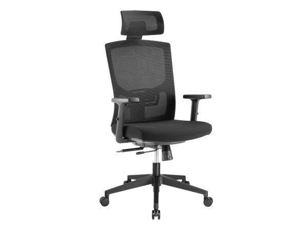 Workstream by Monoprice WFH Ergonomic Office Chair with Seat, Lumbar Support, Adjustable Armrests, Backrest, and Headrest