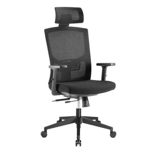 Workstream by Monoprice WFH Ergonomic Office Chair with Seat, Lumbar Support, Adjustable Armrests, Backrest, and Headrest