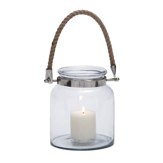 10 Clear Glass Coastal Candle Lantern By Ivory And Iris | 8 x 8 x 10 | Michaels