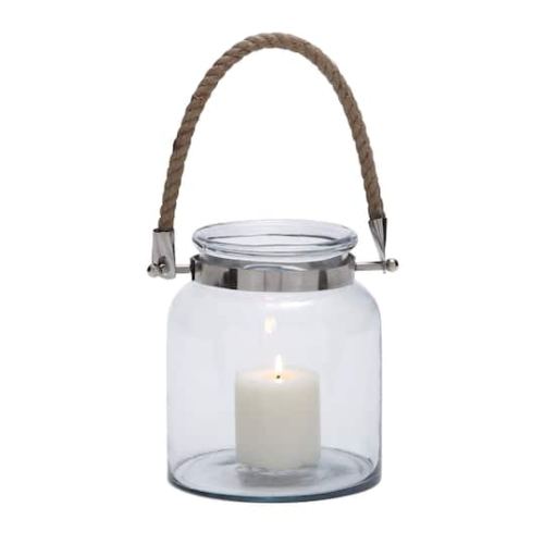 10 Clear Glass Coastal Candle Lantern By Ivory And Iris | 8 x 8 x 10 | Michaels