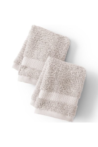 Organic Cotton 2-Piece Washcloth Set Lands End