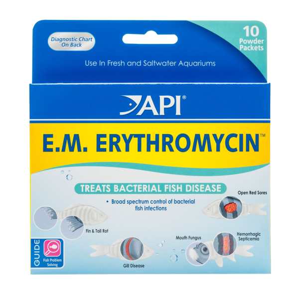 Api E.m. Erythromycin Fish Bacterial Infection Treatment For Infections | PetSmart