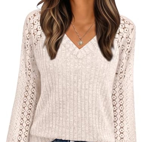 Long Sleeve Lace Fall Cute Tops