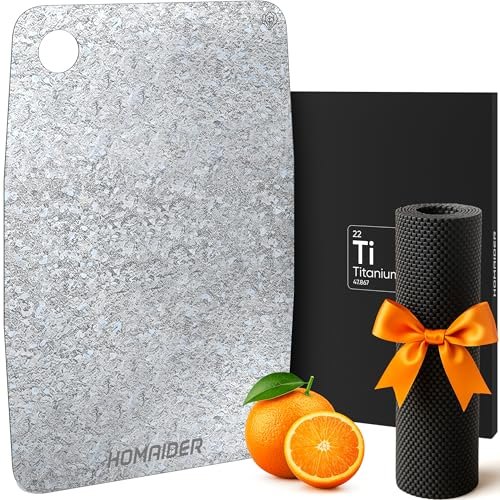 Titanium Cutting Board – Non-Toxic, Microplastic-Free, Double-Sided