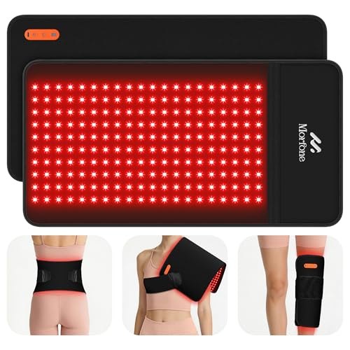 Red Light Therapy for Body, 10000mAh Cordless Portable 24″ x 12″ Mat