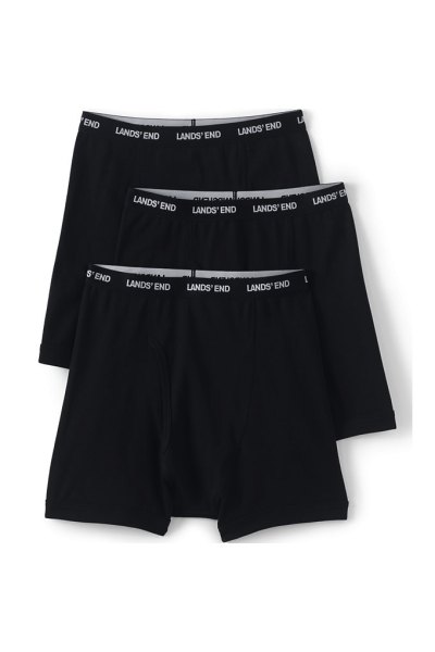 Mens 3 Pack Knit Boxer Briefs Lands End