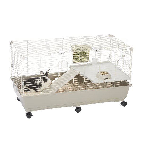 Full Cheeks; Split-Level Habitat - Includes Cage, Shelf, Ramp, Wheels, And Feeding Accs., Size: 54.4l X 31.9w 27.2h | PetSmart