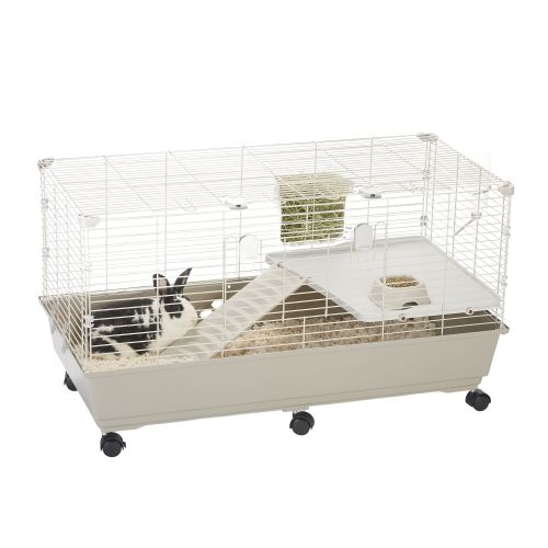 Full Cheeks; Split-Level Habitat – Includes Cage, Shelf, Ramp, Wheels, And Feeding Accs., Size: 54.4L X 31.9W 27.2H | PetSmart