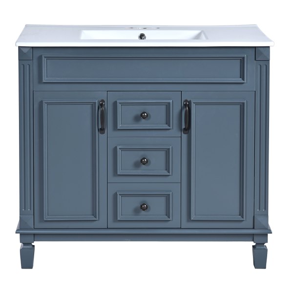 Inch Bathroom Vanity with Ceramic Sink