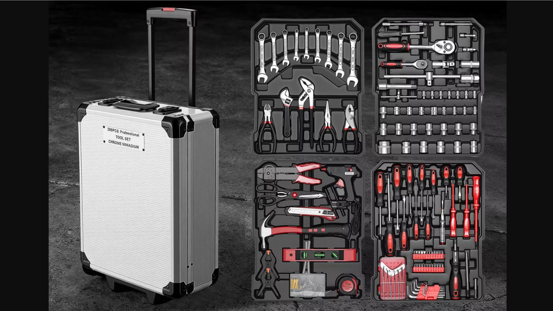 Inolait 399-piece rolling tool set