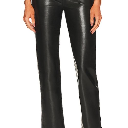 AGOLDE Faux Leather Fitted 90s in Black. – size 32 (also in 33)