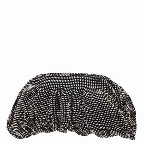Womens Black Crystal Soft Clutch | Nina Shoes
