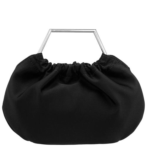 Allison Womens Metal Handle Satin Pouch Bag | Nina Shoes