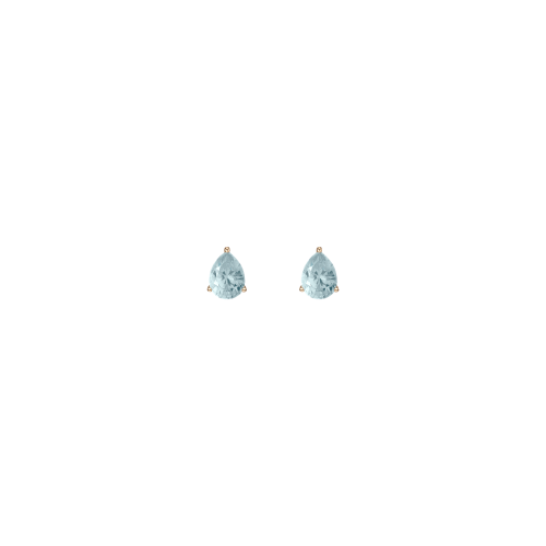 Aurate New York Pear Gemstone Solitaire Stud Earrings, Vermeil Yellow Gold