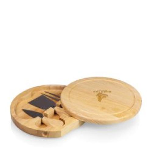 Picnic Time Brie Cheese Board and Tools Set, Brown
