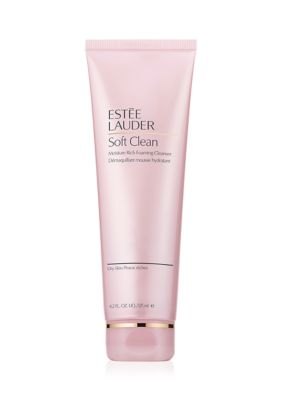Este Lauder Soft Clean Moisture Rich Foaming Facial Cleanser, 4.2 Ounces