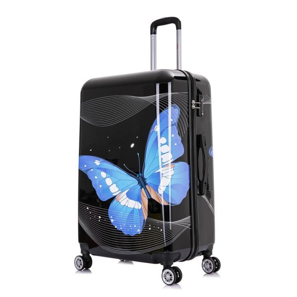 Black Butterfly Prints Lightweight Hardside Spinner 28 in.