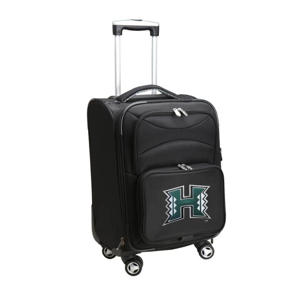 NCAA Hawaii 21 in. Black Carry-On Spinner Softside Suitcase