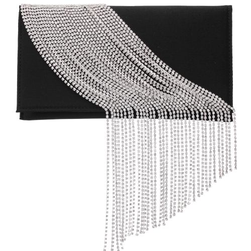 Carma Womens Crystal Chain Slim Envelope Clutch | Nina Shoes